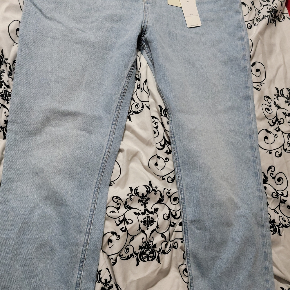 Calvin Klein Light Blue Women's Jeans High Rise Narrow Fit Slim Leg